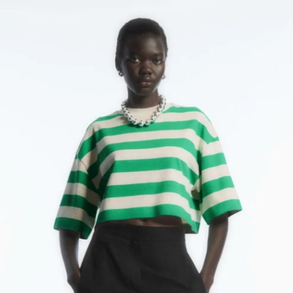 COS The High Line Cropped T-Shirt - Picture 1 of 5